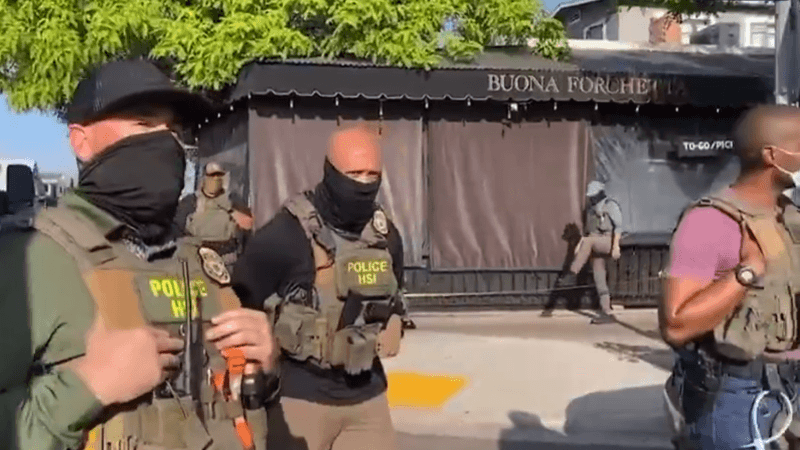 ICE Raids San Diego Restaurant , Tosses Flashbangs At Unruly Onlookers & Makes Several Arrests