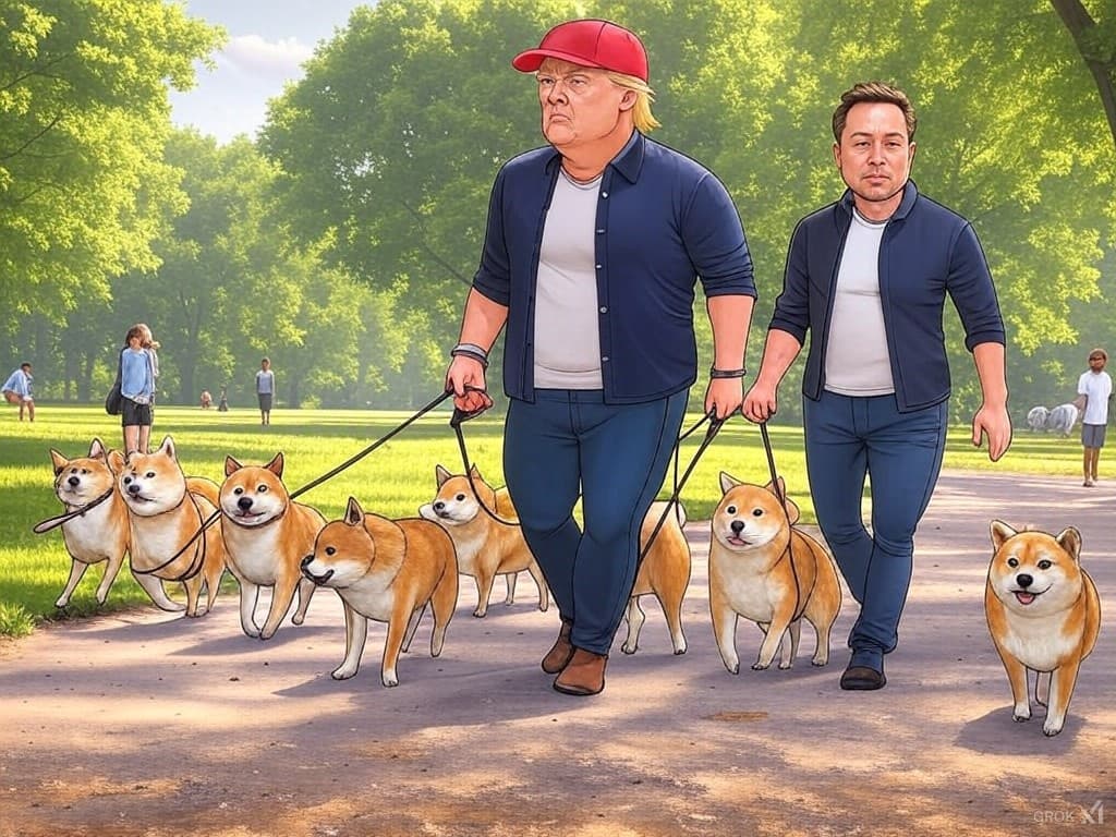 Taking the pups on a walk