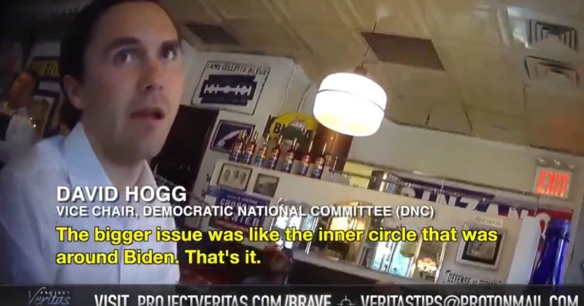 WATCH: David Hogg Caught on Undercover Video Admitting Jill Biden’s Chief of Staff Ran the Biden White House